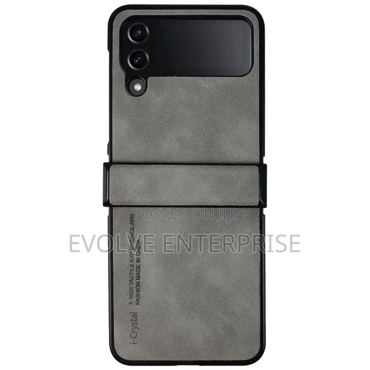 For Samsung Galaxy Z Flip4 Crystal Lambskin Folding Phone Case