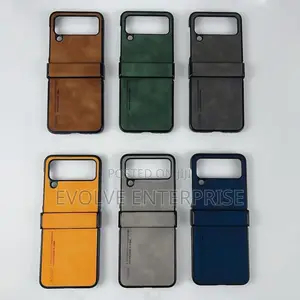 For Samsung Galaxy Z Flip4 Crystal Lambskin Folding Phone Case