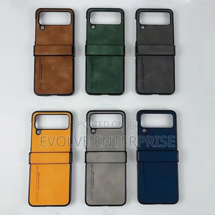 For Samsung Galaxy Z Flip4 Crystal Lambskin Folding Phone Case
