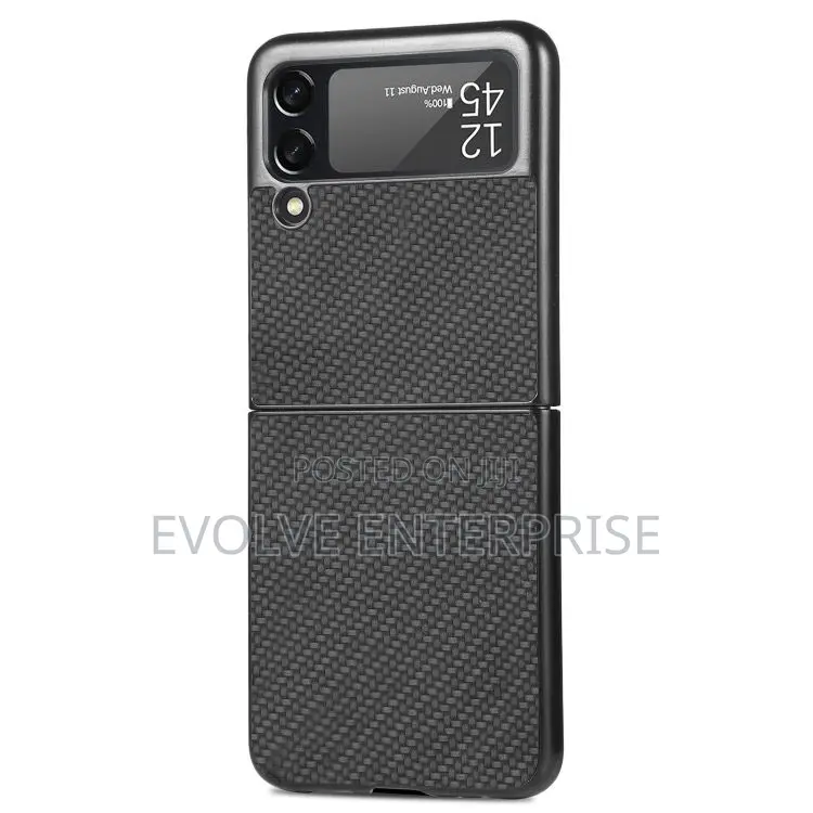 For Samsung Galaxy Z Flip4 Fiber Texture Fold Shockproof Phone Case