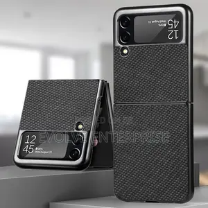 For Samsung Galaxy Z Flip4 Fiber Texture Fold Shockproof Phone Case