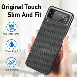 For Samsung Galaxy Z Flip4 Fiber Texture Fold Shockproof Phone Case