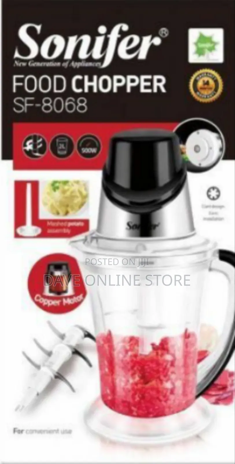 Sonifer Sonifer Sf-8068 Electric Food Chopper / Mincer