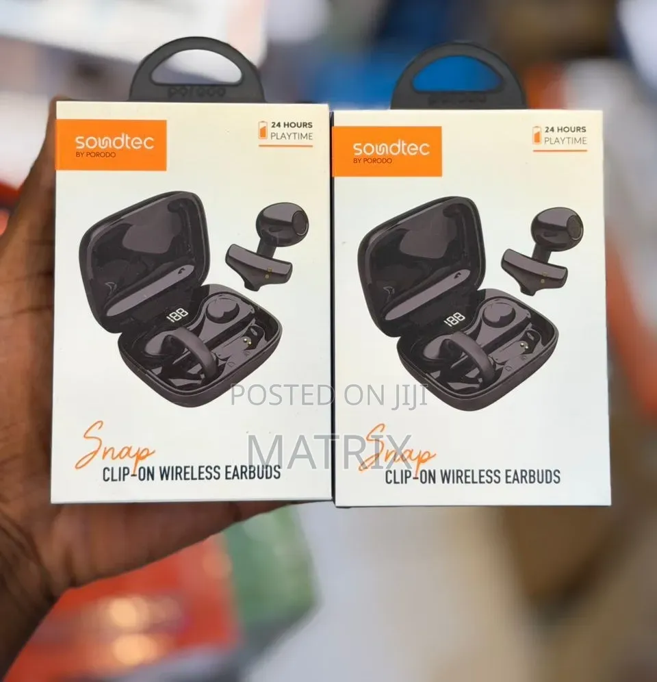 Porodo Soundtec Wireless Earbuds, Touch Controls Deep Bass