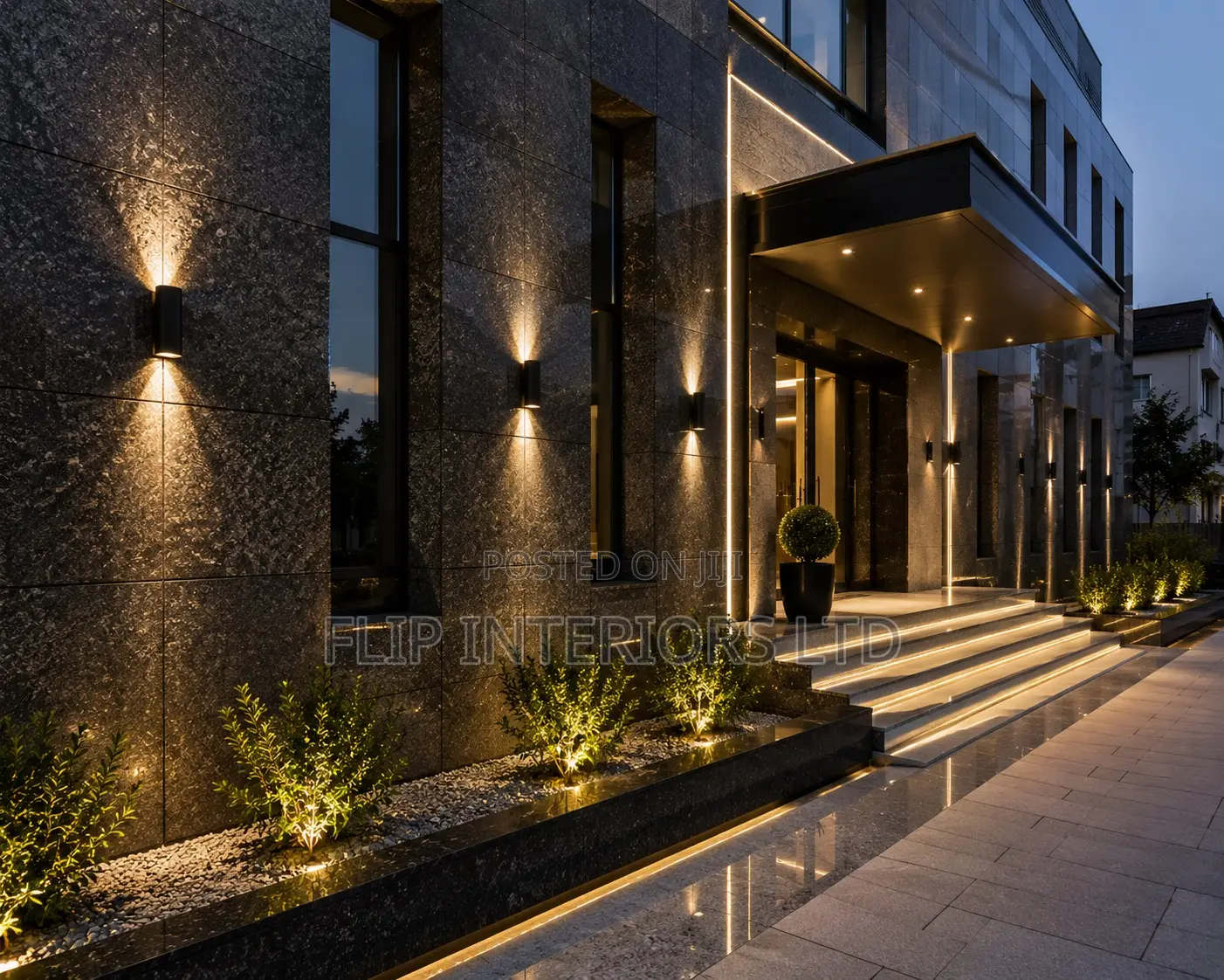 Contemporary Stone Accent Wall Construction Services