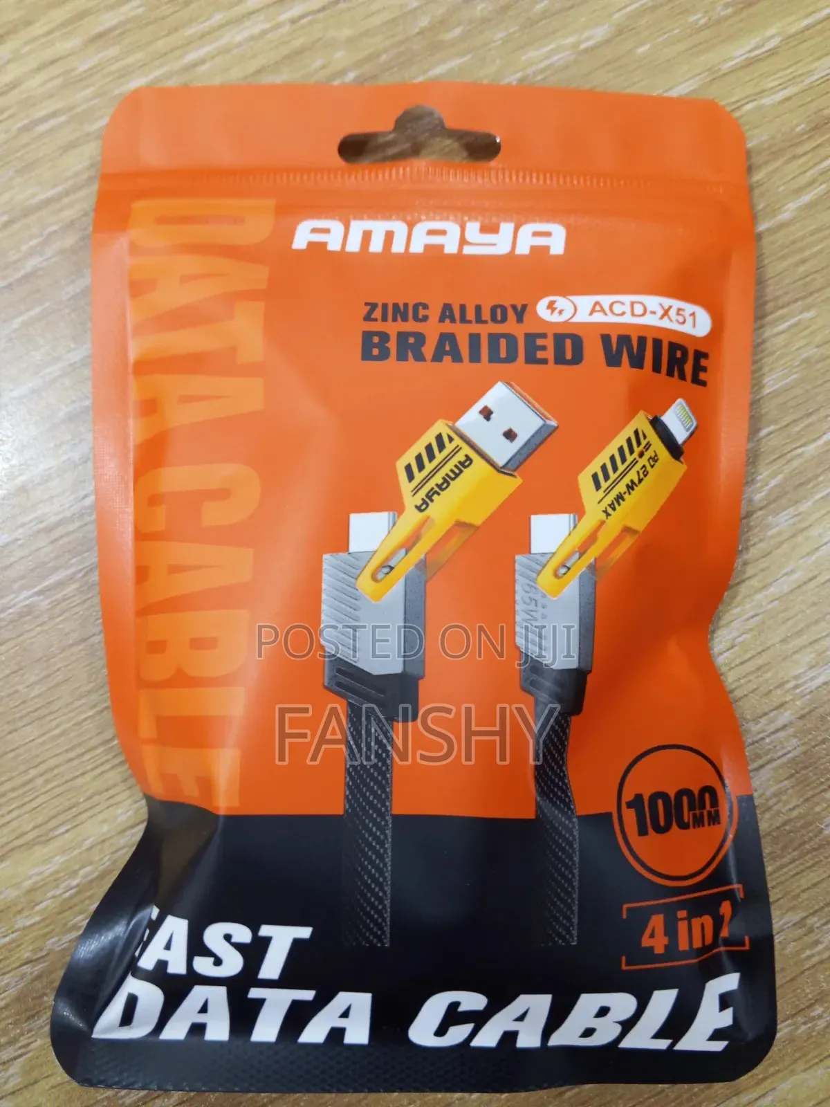 3 in 1 Data Cable (C-Type, C to C, Lightning iPhone Cable)