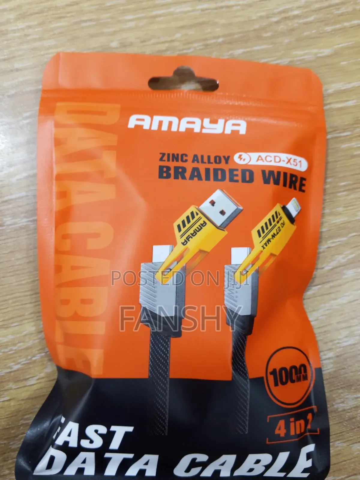 3 in 1 Data Cable (C-Type, C to C, Lightning iPhone Cable)