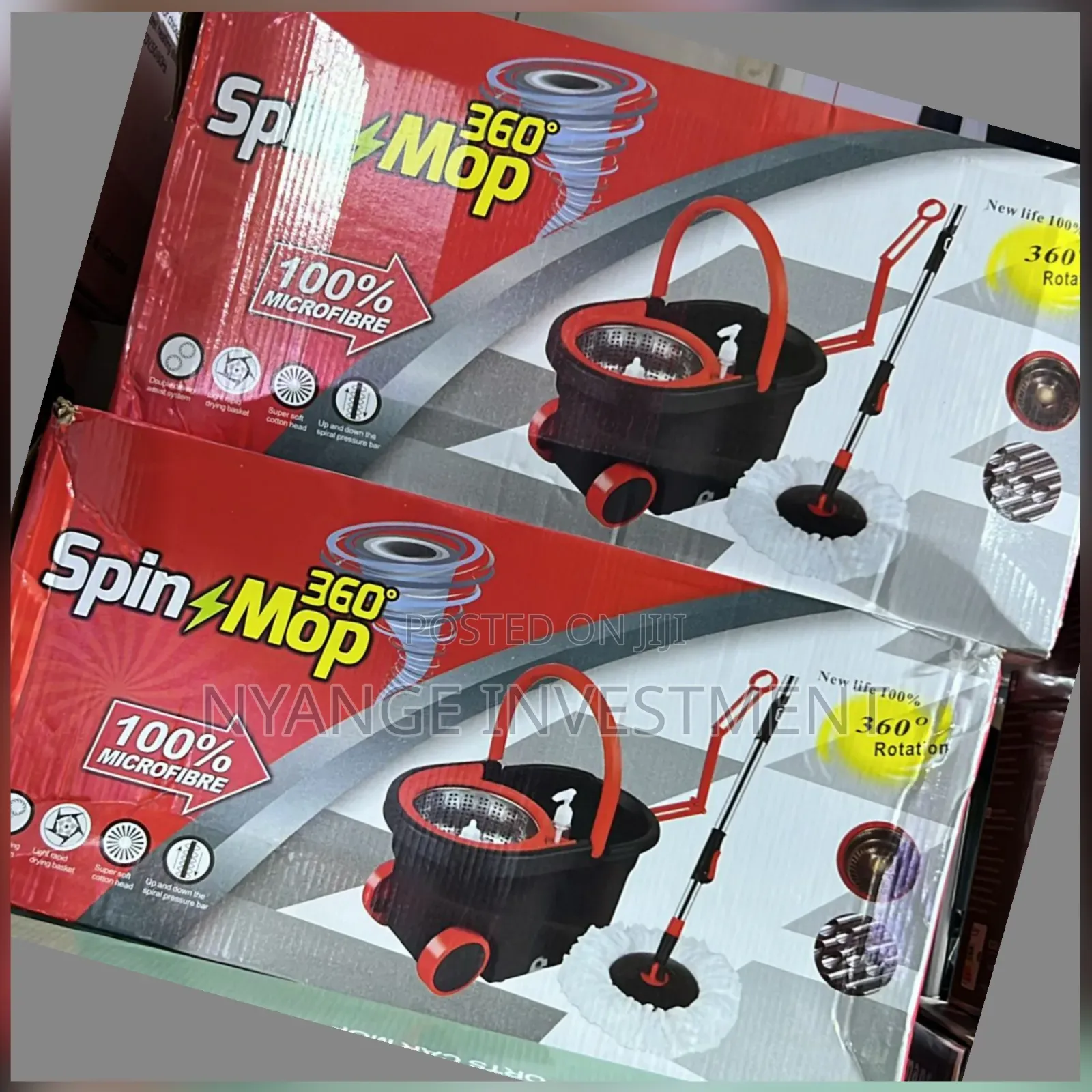 Spin Mop 360.360-Degree Spin Mops Feature a Hands-Free Wringing System