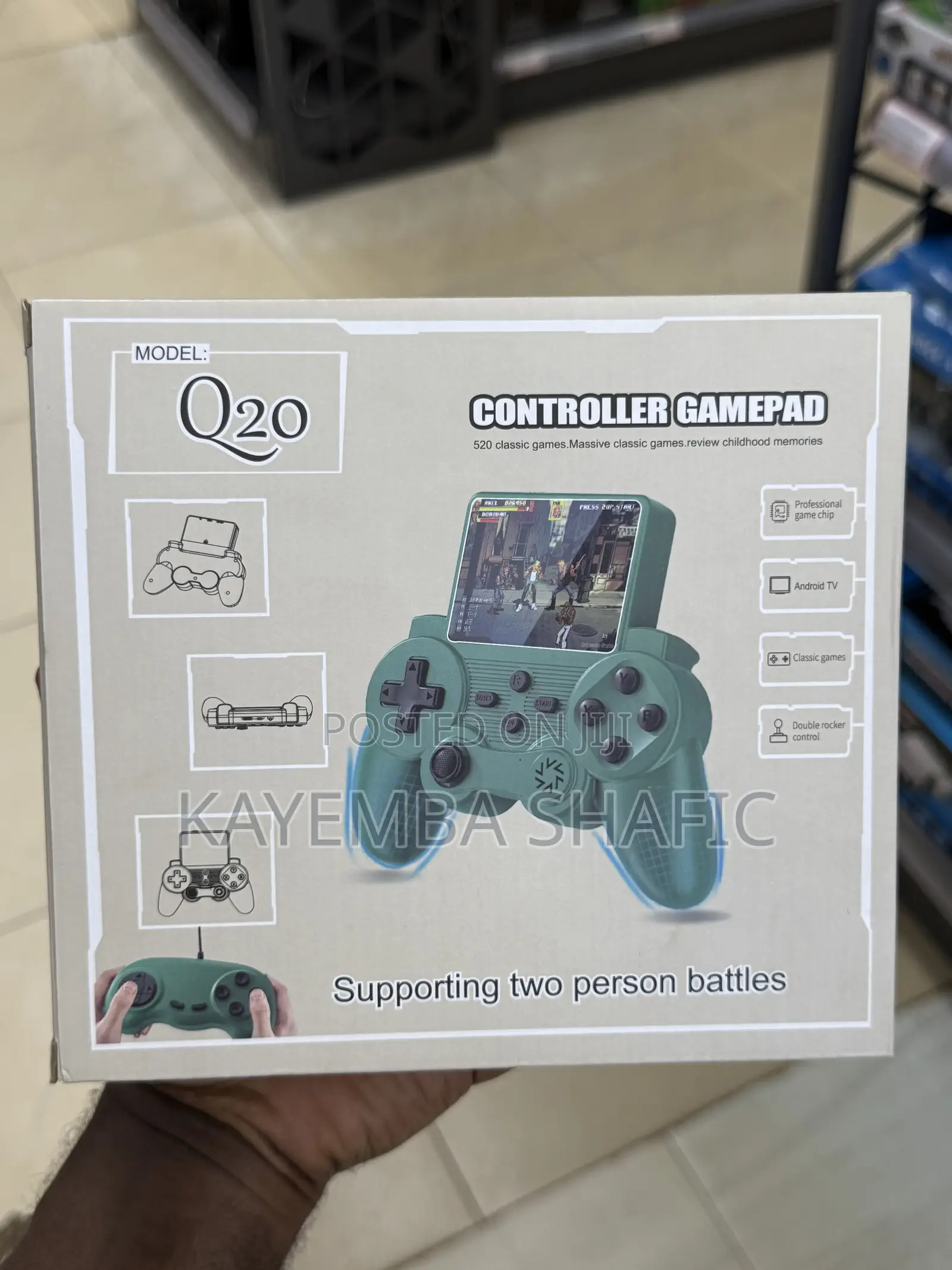 Title: Q20 Retro Handheld Game Console - 520 Classic 8-Bit Games
