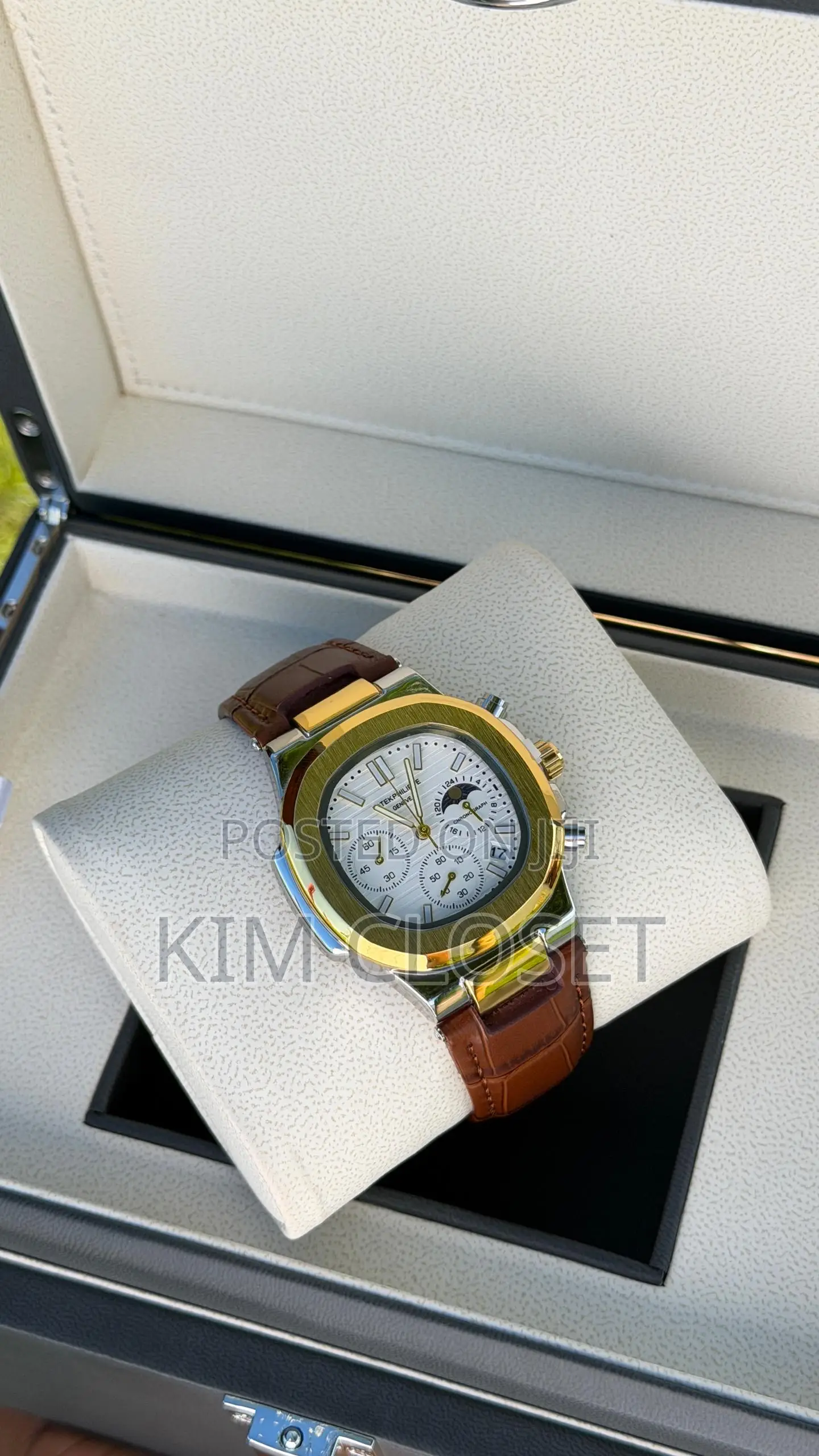 Gold Head With Brown Strap