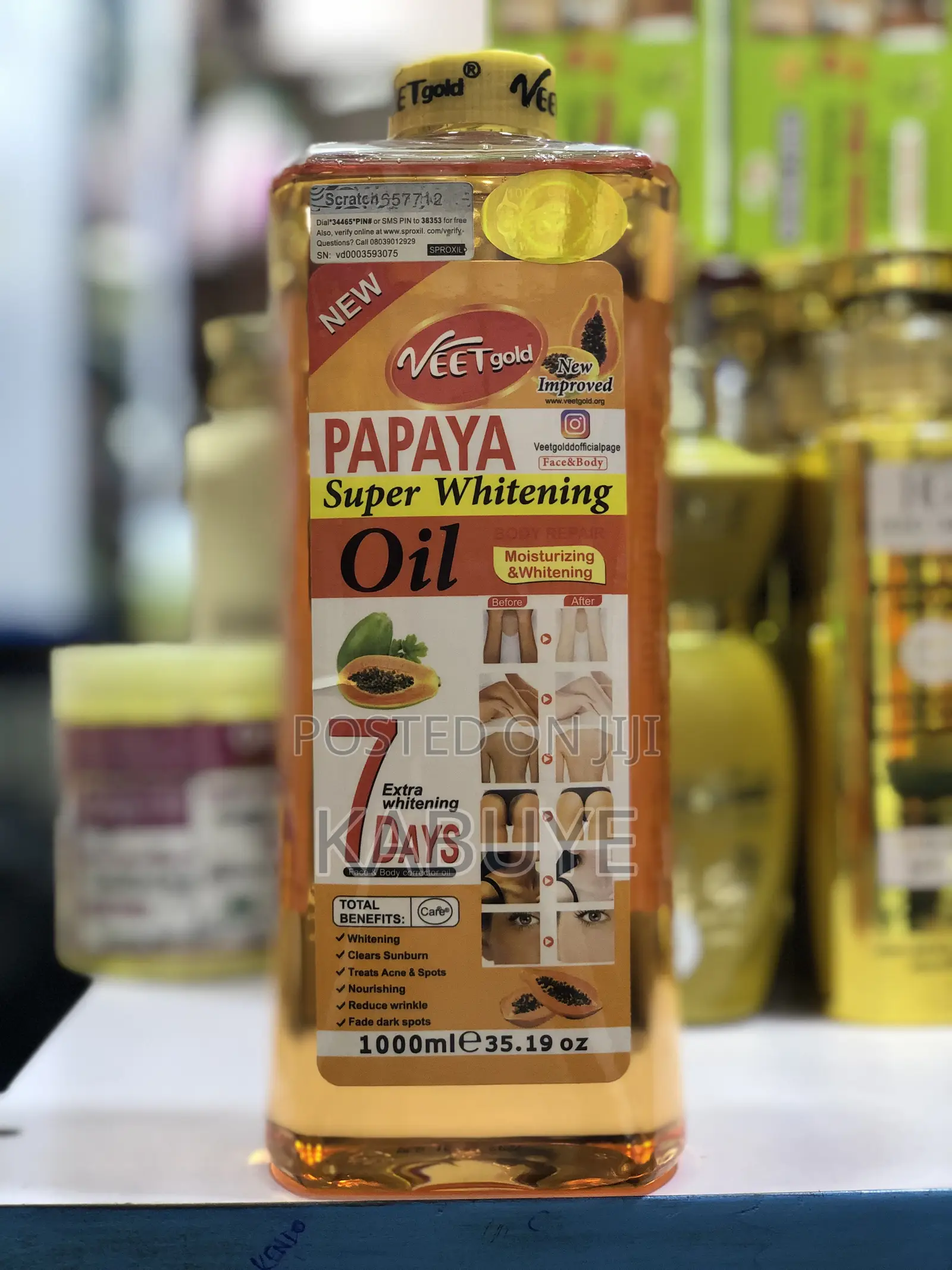 Veet Gold Papaya Super Whitening Oil