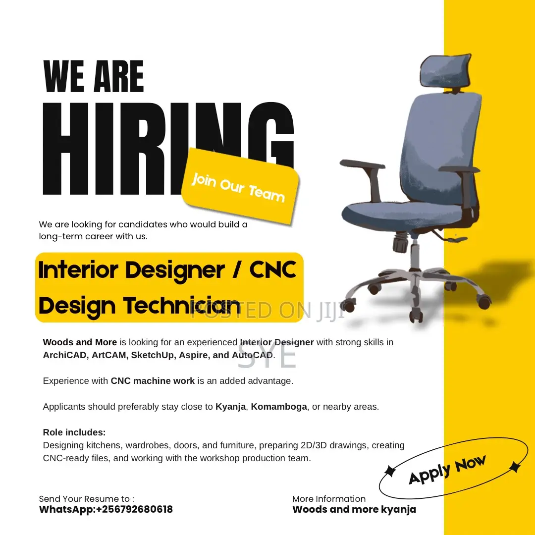 Interior Designer and CNC Designer/Operator