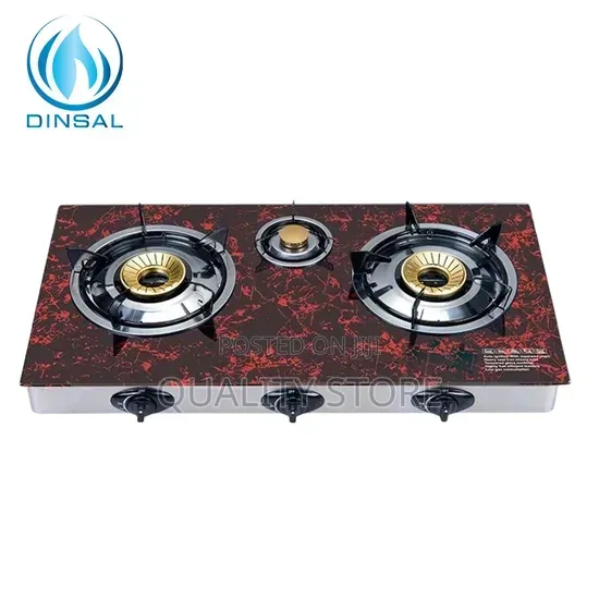 Yes 3-Burner Gas Cooker Glass