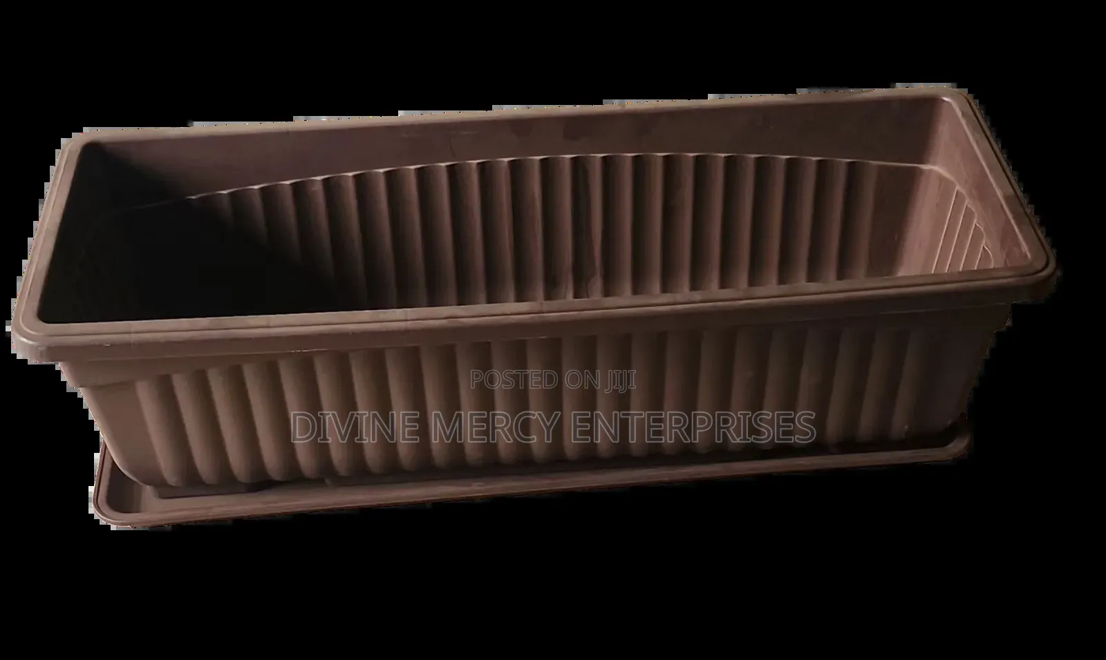 Coffee Brown Plastic Planter Box