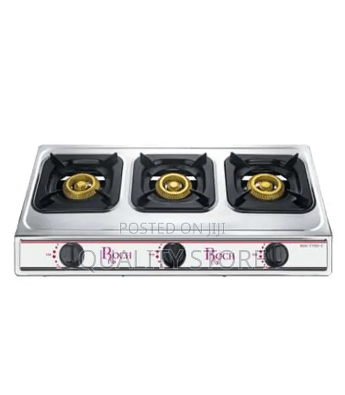 Roch 3 -Burners Gas Cooker Stainless Steel