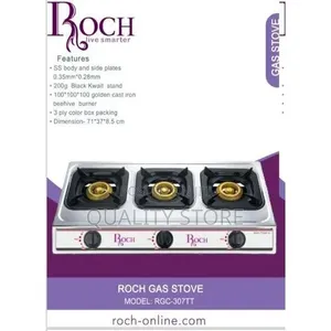 Roch 3 -Burners Gas Cooker Stainless Steel