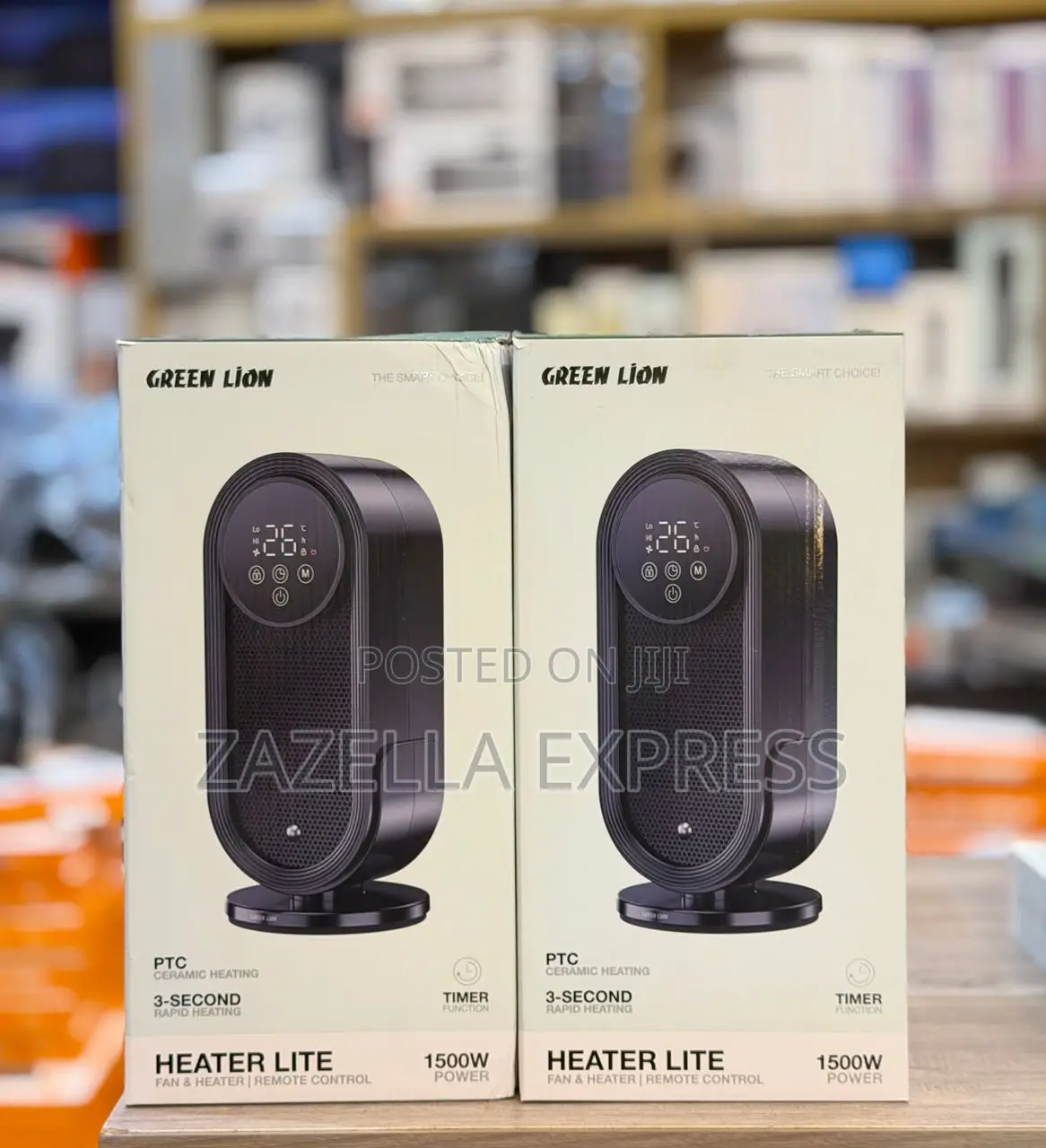 Green Lion Heater Lite 1500w With Remote Control, Fan Mode,Led Display