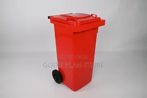 Plain Red 240litres Plastic Dust Bins Plastic Dust Bins