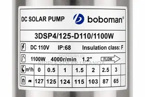 1100w Solar Borehole Pump 125m Head Deep Well Kampala
