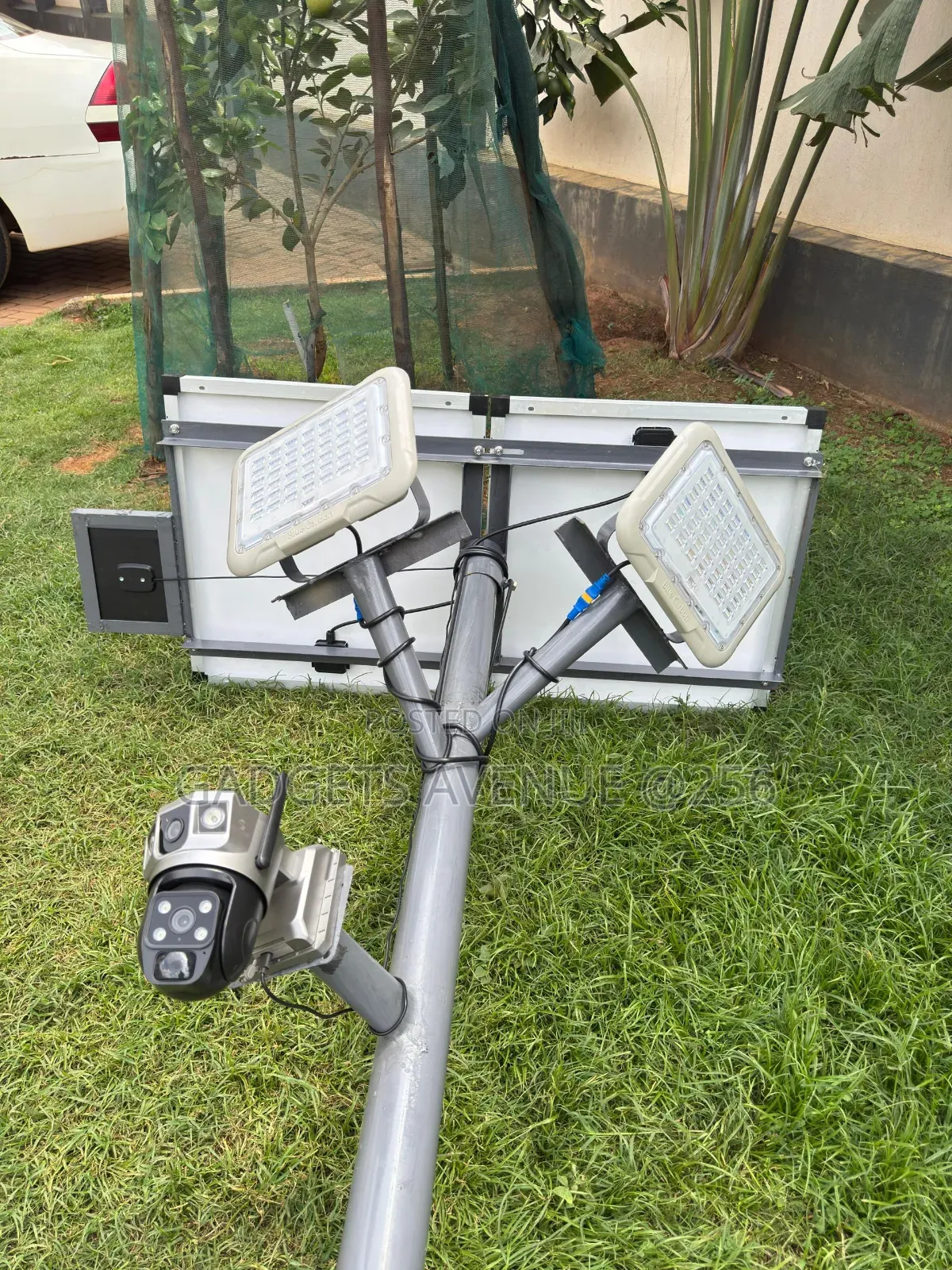 Solar-Powered Security Floodlight System Equipped With a Surveillance