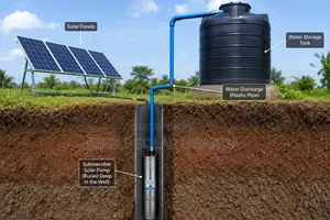1100w Solar Borehole Pump 125m Head Deep Well Kampala