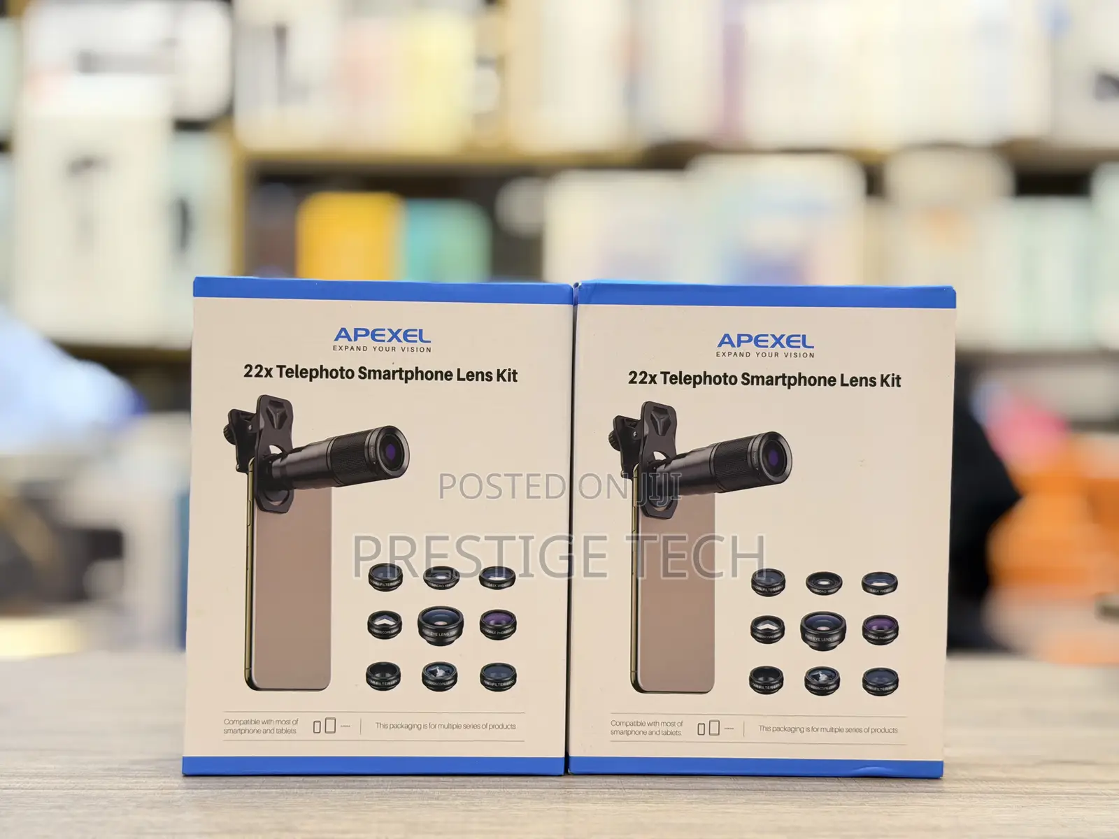 Apexel 9in1 Smart Phone Lens Kit, 22x Telephoto, Wide Angle, Macro