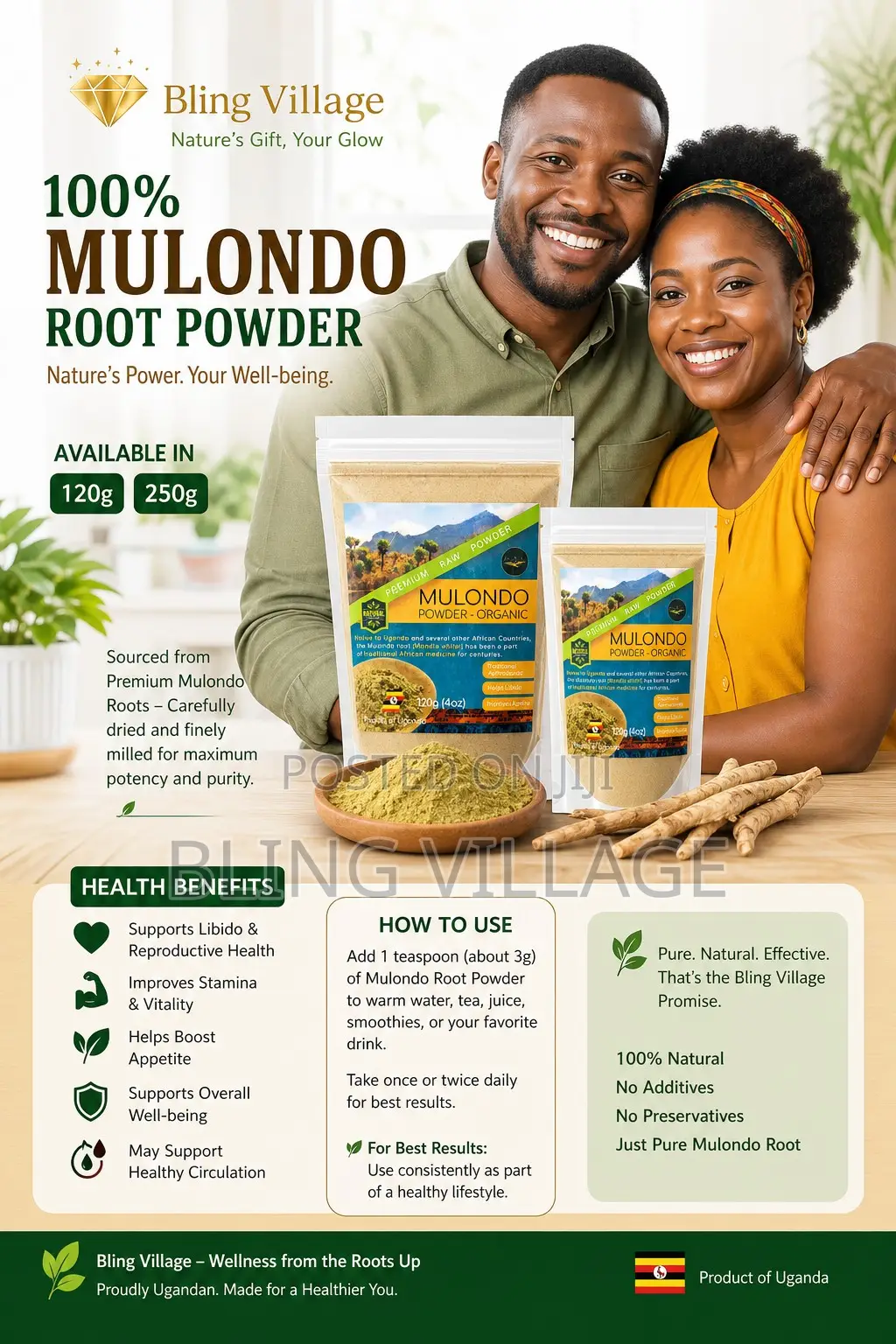 Mulondo Root Powder 120-G 100% Raw