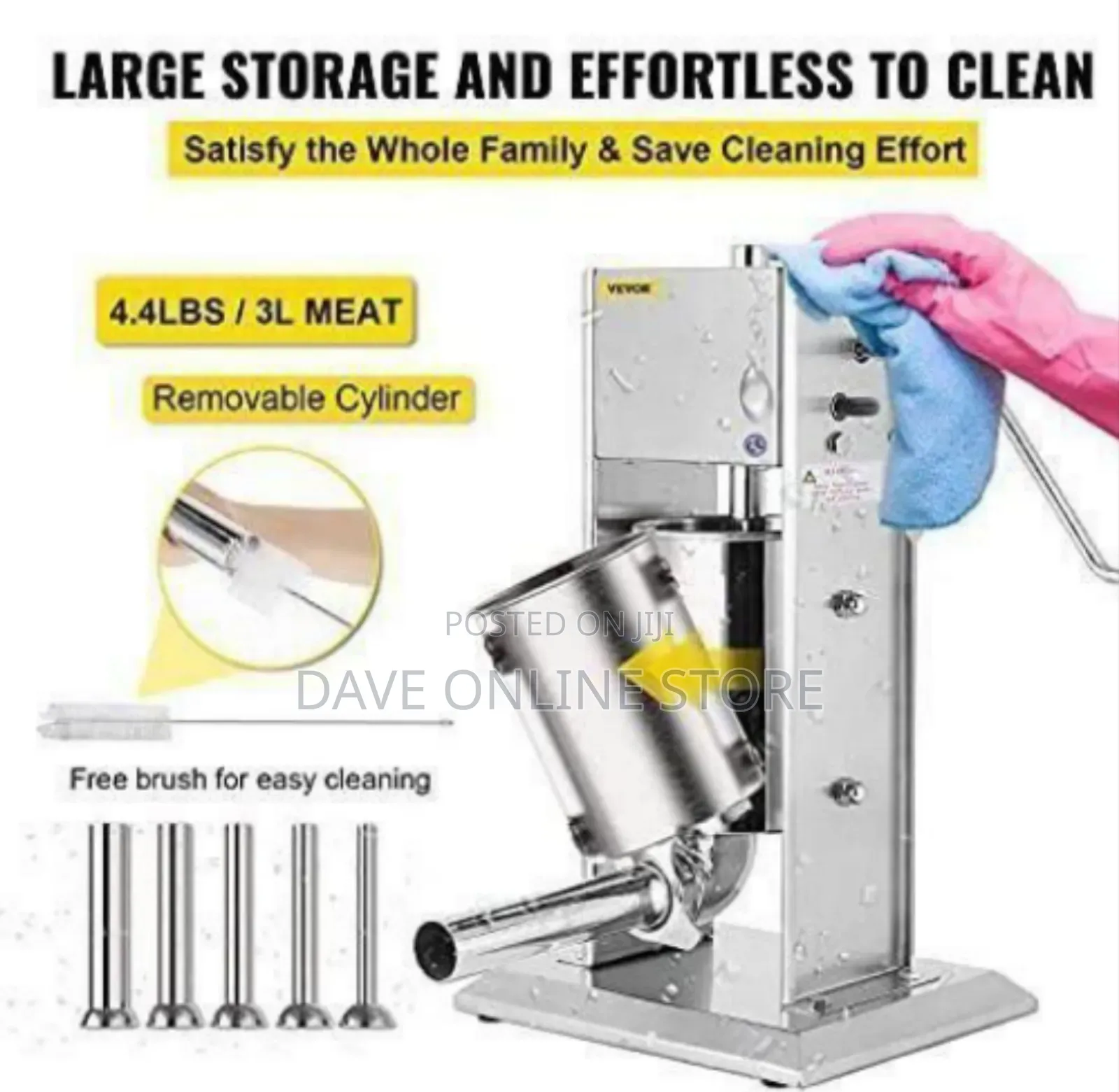 Vertical Stainless Steel Sausage Stuffer / Maker