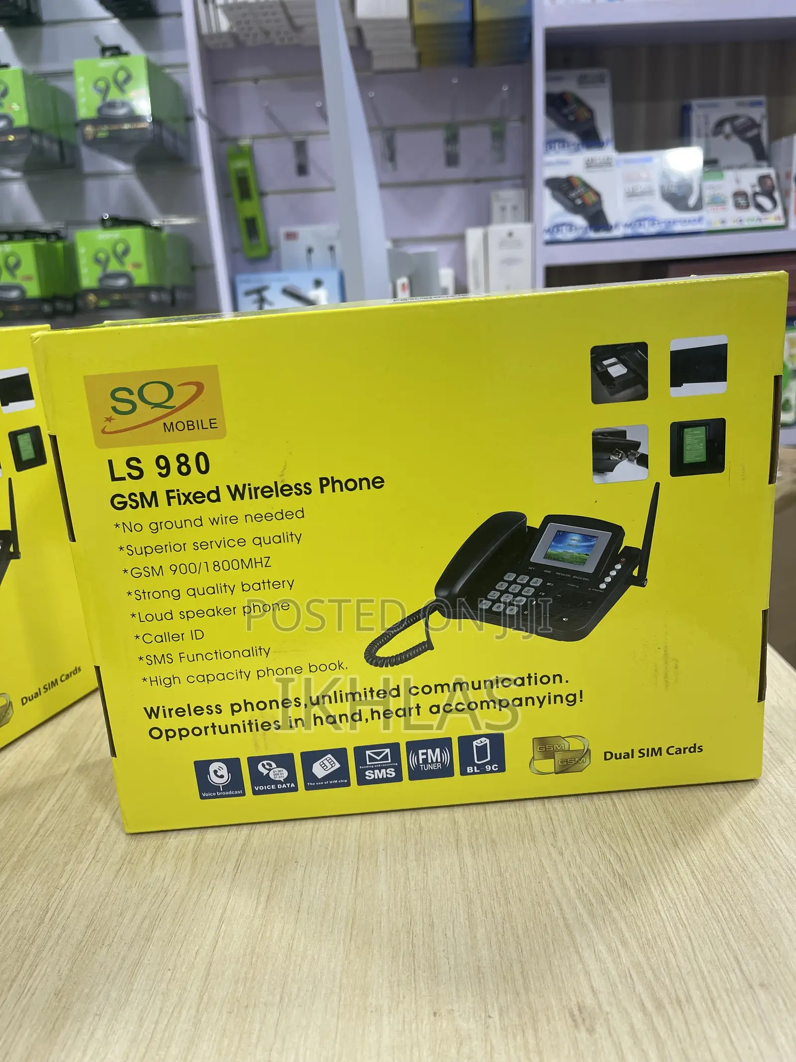 Sq Mobile Sq Ls-980 Dual Sim GSM Wireless Landline Desktop Phone