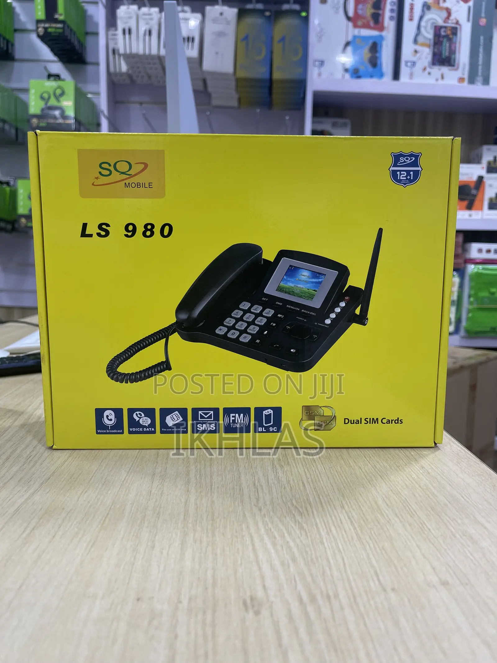 Sq Mobile Sq Ls-980 Dual Sim GSM Wireless Landline Desktop Phone