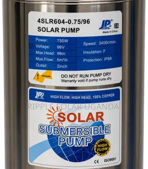 750w Solar Borehole Pump 29m Head High Flow 96v Deep Well Water Pump