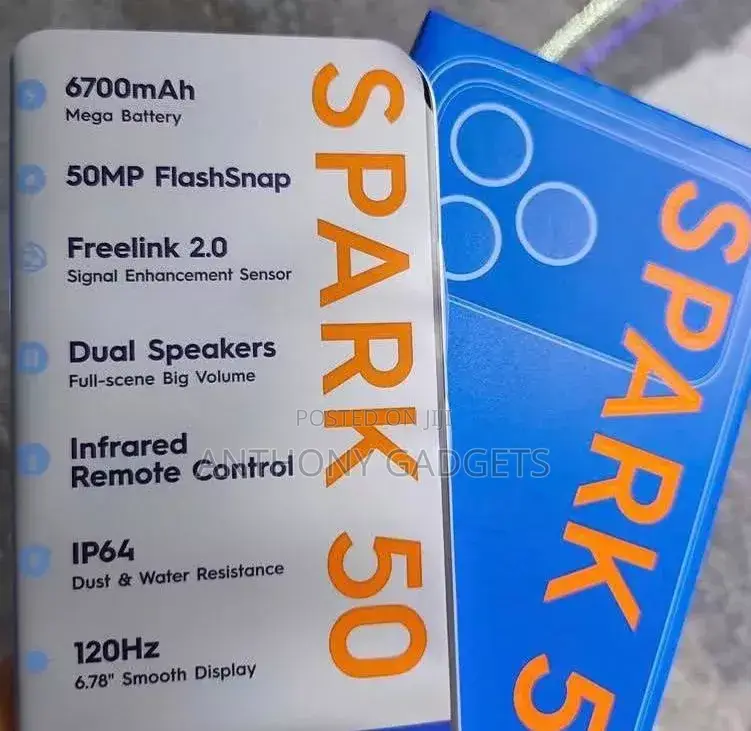 New Tecno Spark 50 128 GB Black
