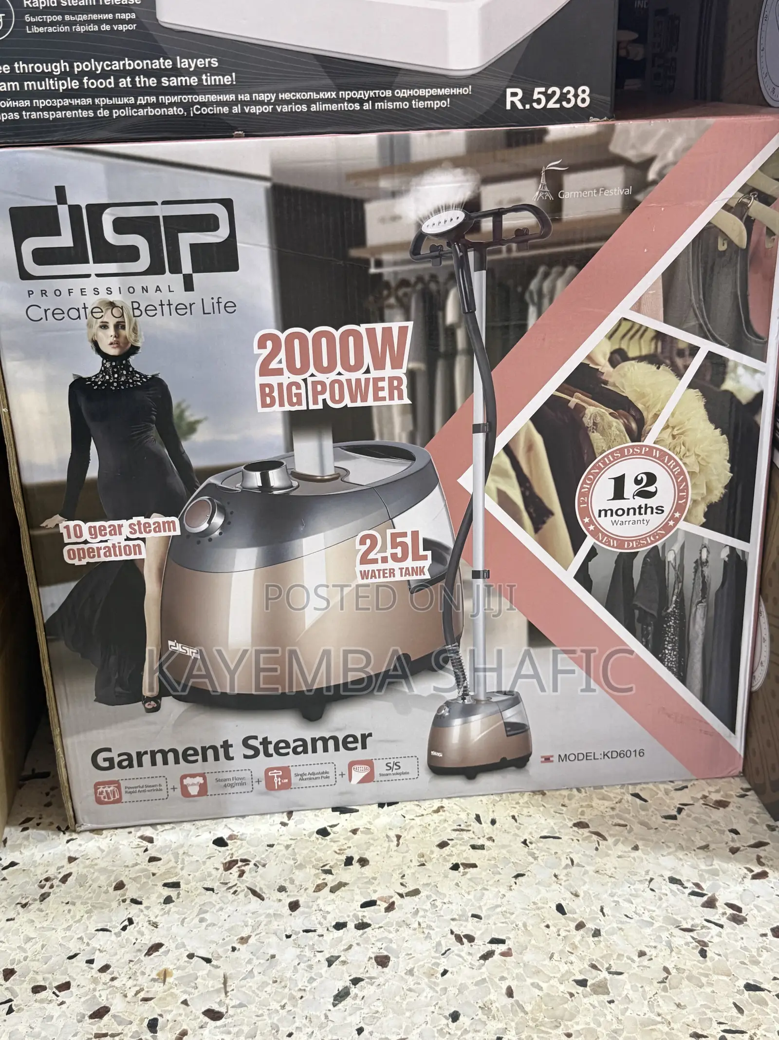 DSP Professional Garment Steamer Kd6016 – 2000w / 2.5l Tank (Brand New