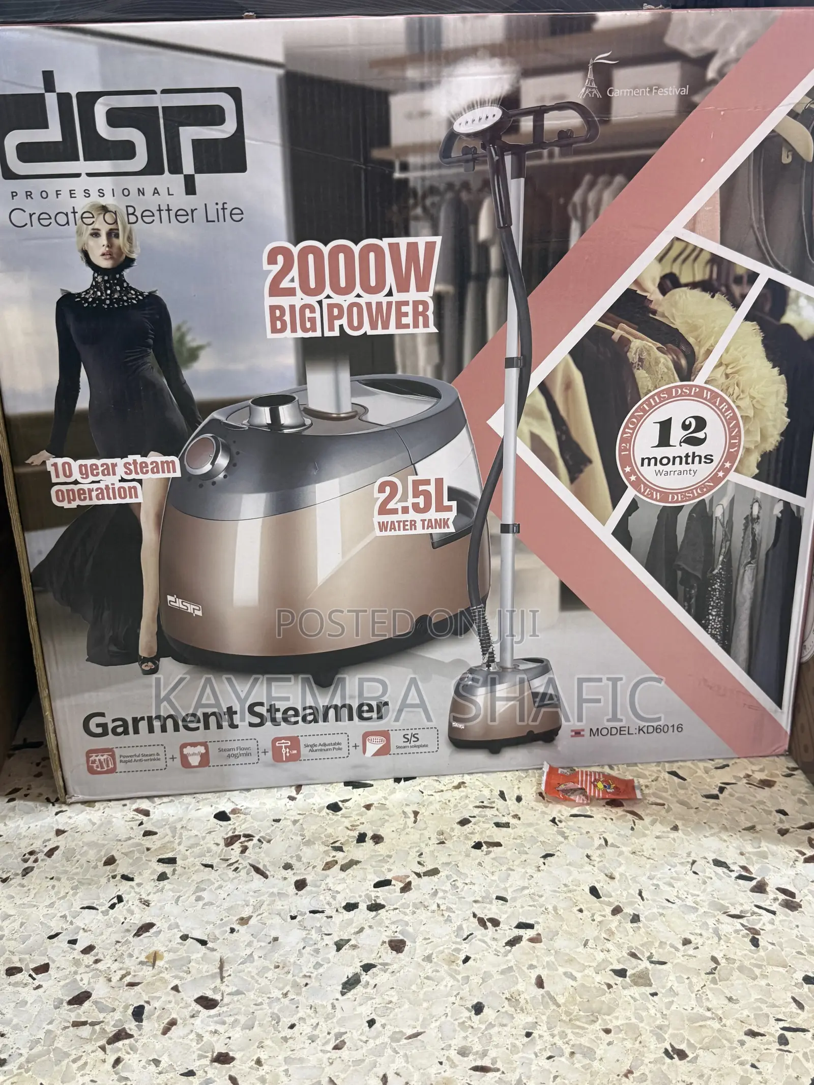 DSP Professional Garment Steamer Kd6016 – 2000w / 2.5l Tank (Brand New