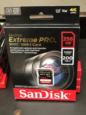 256gb Extreme Pro Sd Camera Memory Card