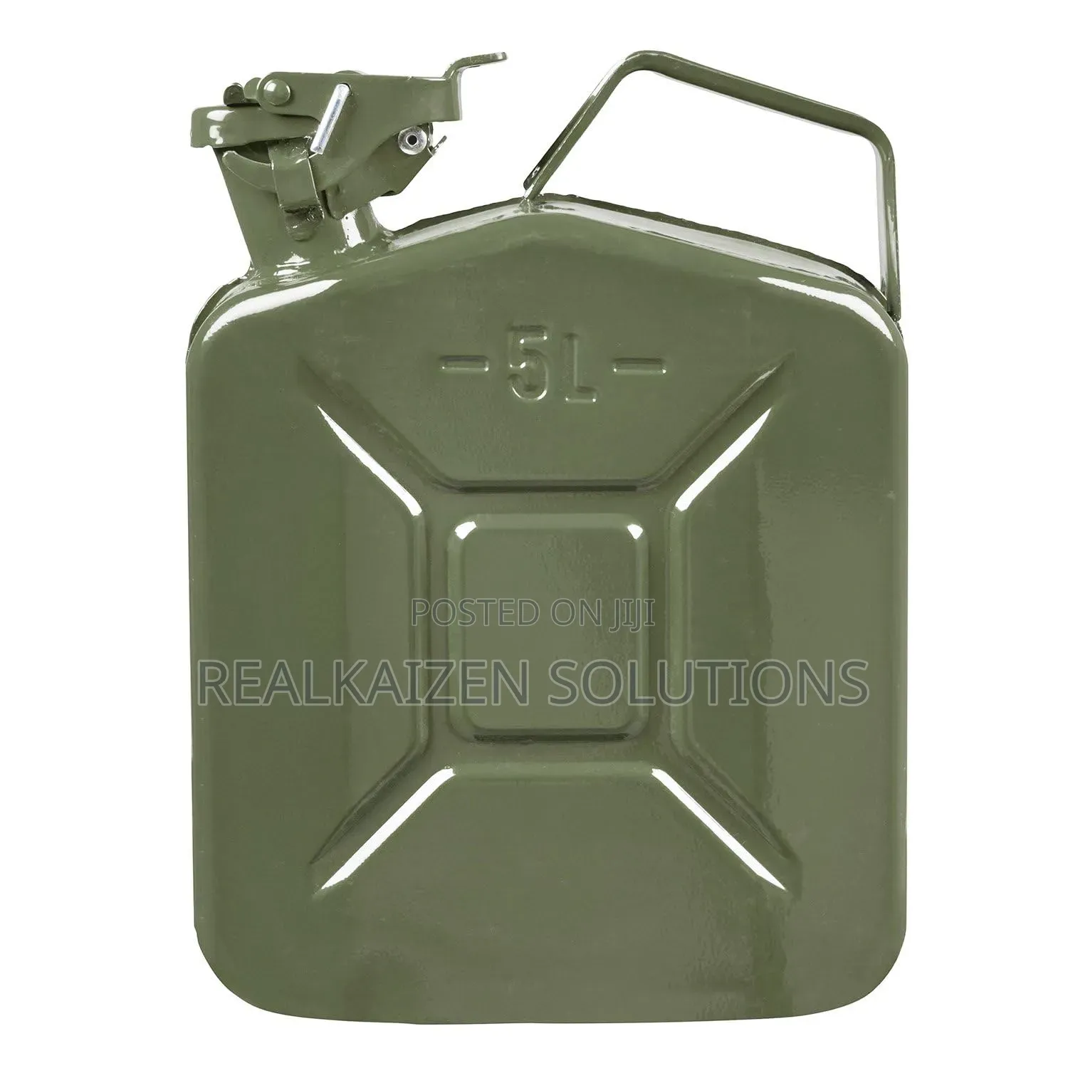 5l Heavy-duty Steel Military Green Fuel Jerrycan With Safety Pin