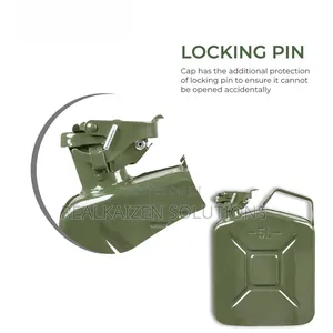 5l Heavy-duty Steel Military Green Fuel Jerrycan With Safety Pin