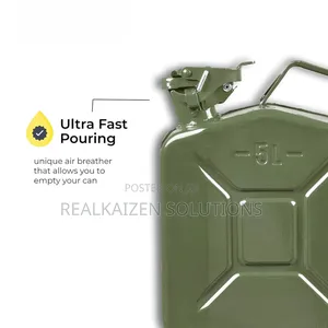 5l Heavy-duty Steel Military Green Fuel Jerrycan With Safety Pin