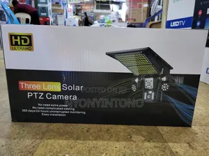 3 Lens 3 Screen PTZ Ai Digital Wireless Solar Camera With Flood Light