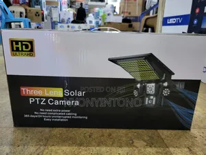 3 Lens 3 Screen PTZ Ai Digital Wireless Solar Camera With Flood Light