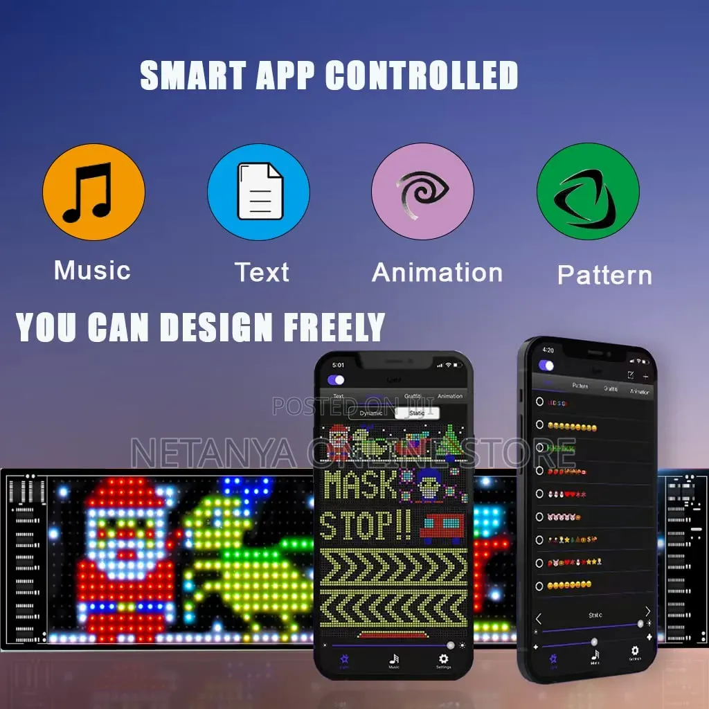 Led Matrix Bluetooth Panel