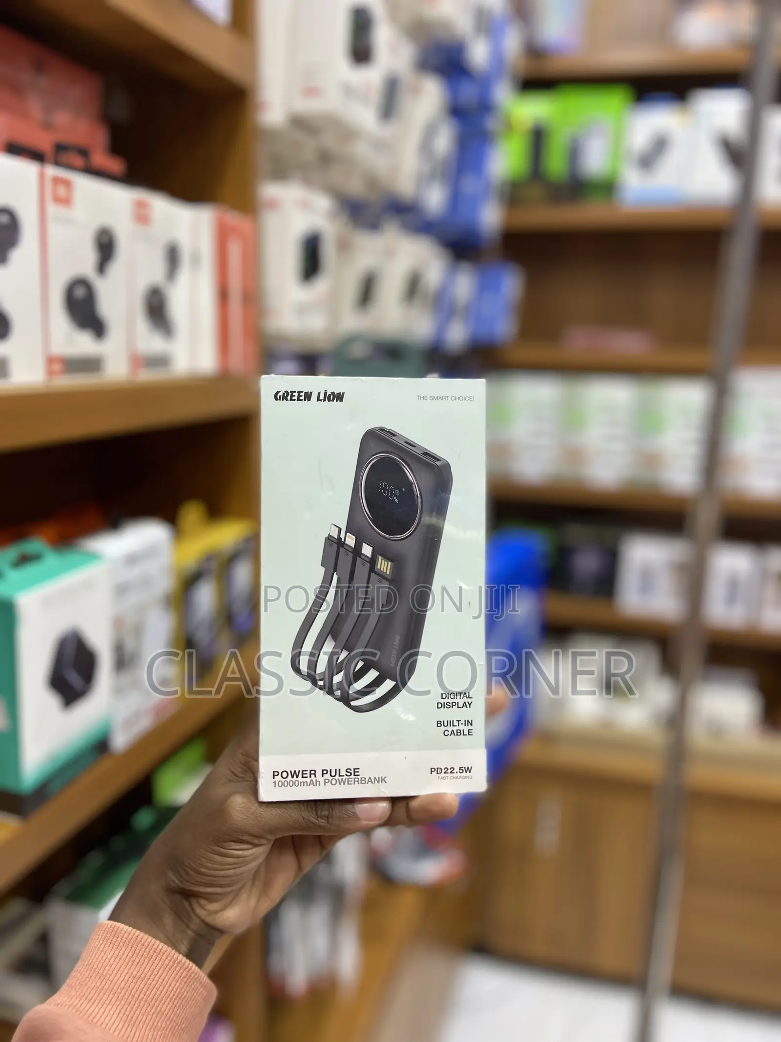 Greenlion Power Pulse 10000mah Power Bank With Inbuilt Cables