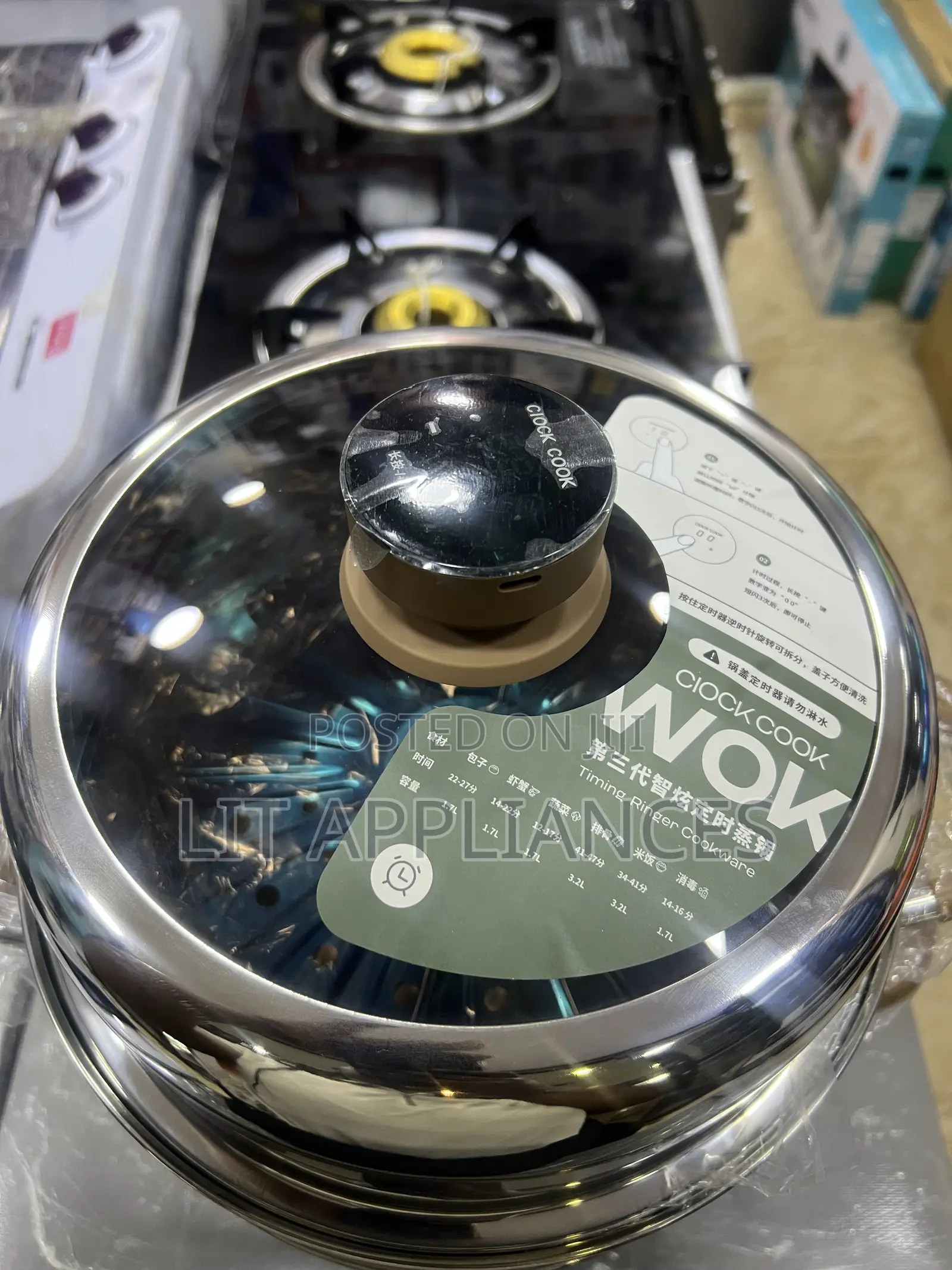 Food Steamer 28cm With A Timer, Stainless Steel.