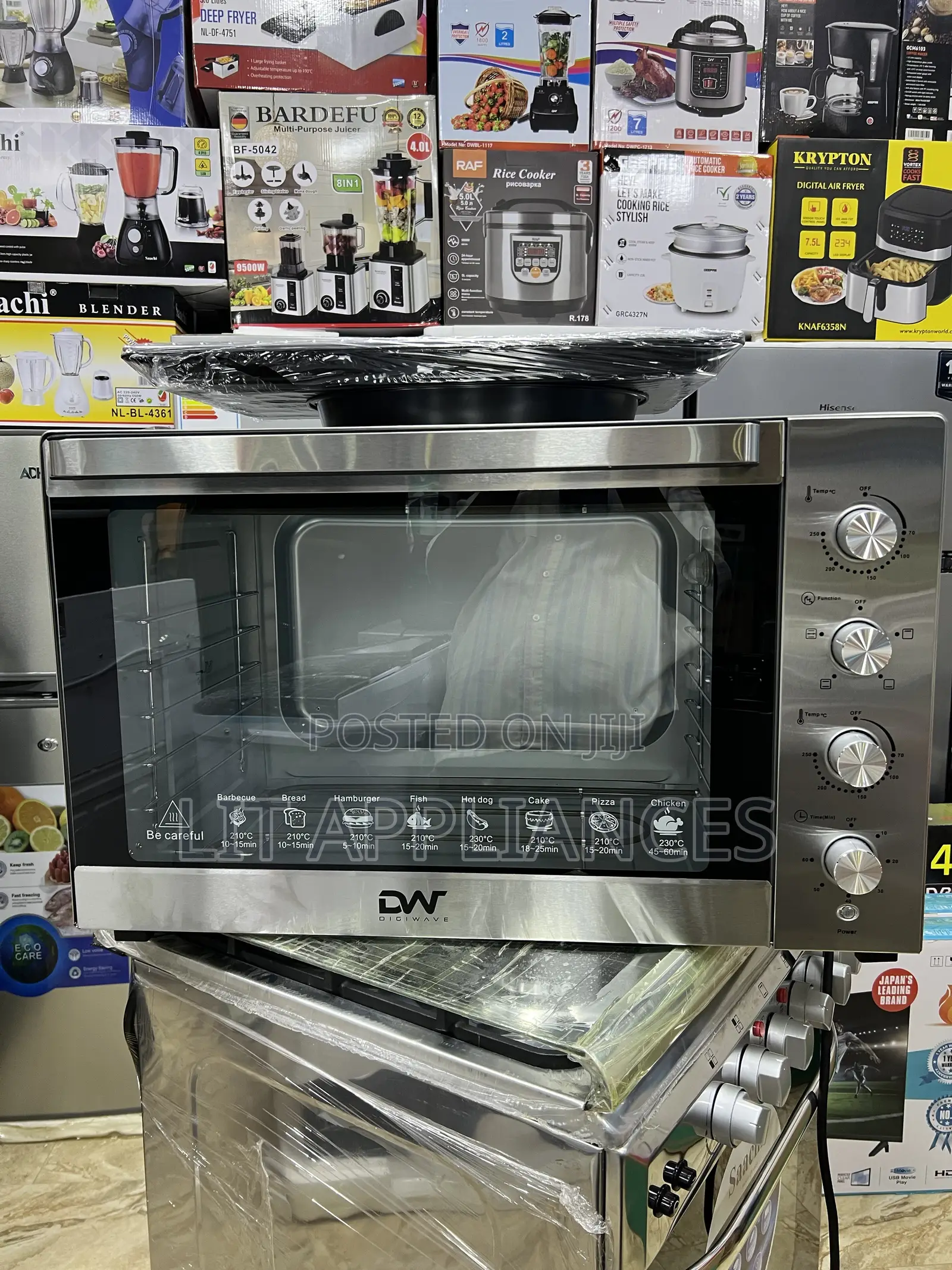Dw 120l Electric Oven With Timer,Temperature and Stainless Steel Body.