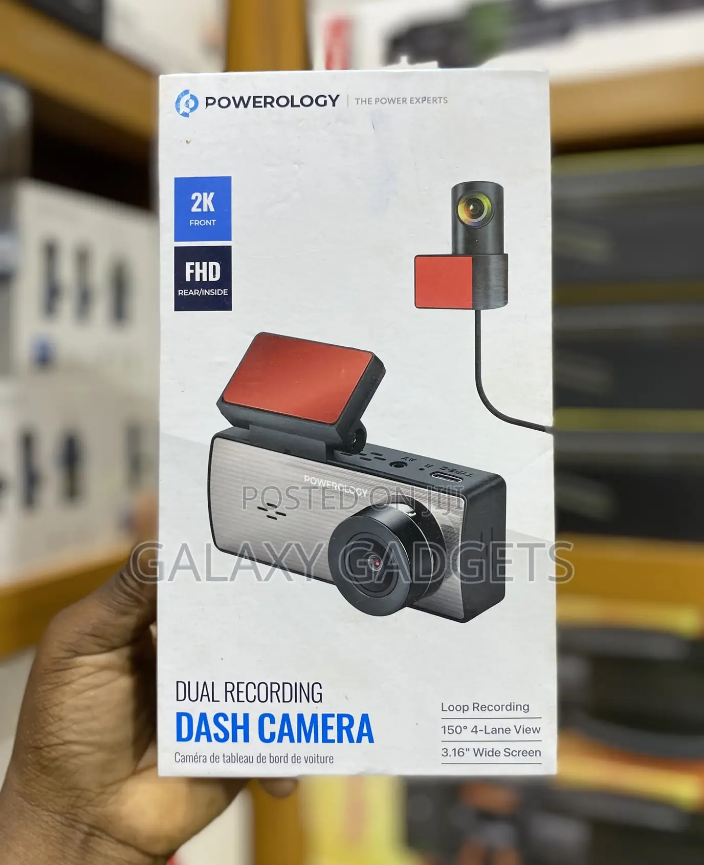 Powerology Dual Camera Car Dash Cam