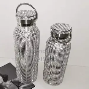 Rhinestone-encrusted Insulated Water Bottle