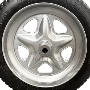 16inch Flat-Free Replacement Wheelbarrow Tire With 5 Five-Spoke Design