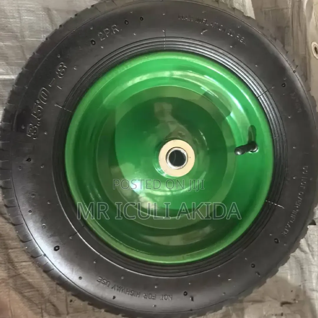 16inch Flat-Free Replacement Wheelbarrow Tire With 5 Five-Spoke Design