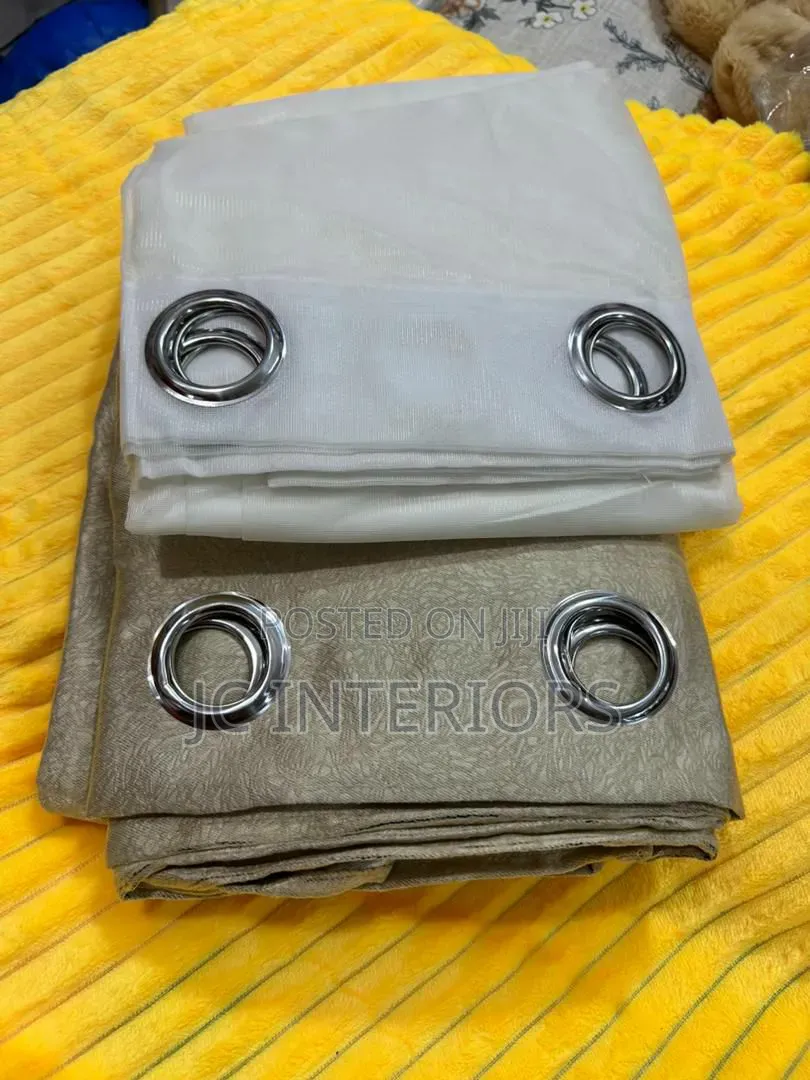 3pcs Plain Curtains