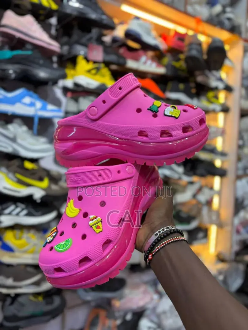 Crocs Mega Crush Platform Clogs. With Customised Charms